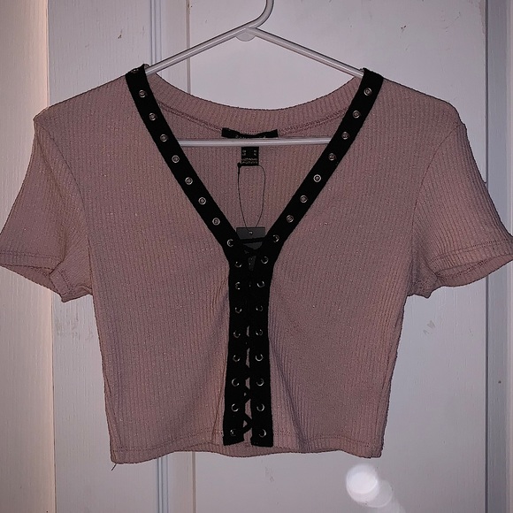 Lace Up Crop Top - Picture 1 of 1